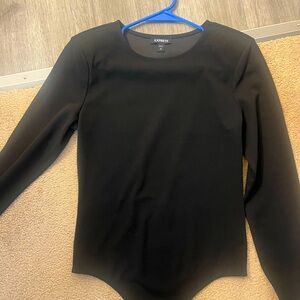 Black long sleeve express bodysuit